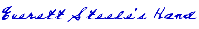 Everett Steele's Hand font